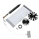 KATSU Tools Kaminreinigungsbürsten-Set mit 45,7 x 40,6 cm flexiblen Stäben + 10,2 cm und 15,2 cm Bürstenkopf + lange Holzbürste + Aufbewahrungstasche, Kanalentlüftungs-Reinigungswerkzeuge für
