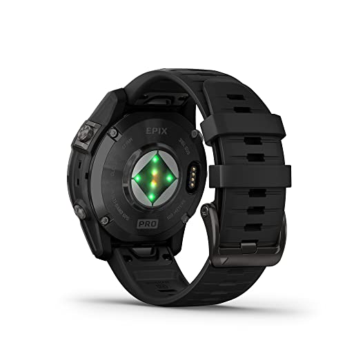 Garmin Epix™ Pro - Montre GPS Multisports connectée avec écran Amoled – Gray avec Bracelet Noir – Boîtier 47 mm