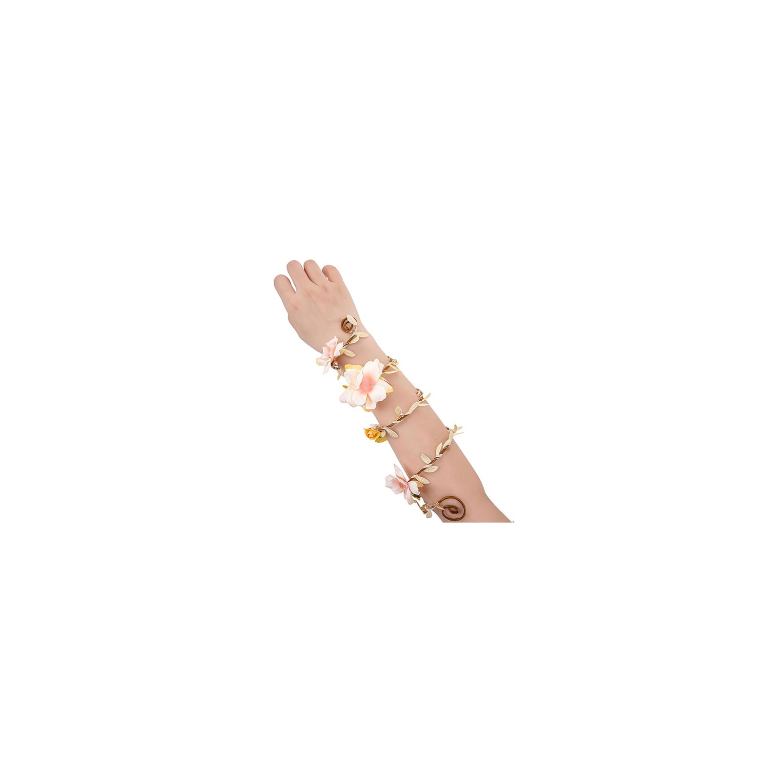 brazalete de flores renacentistas, brazalete de hadas, disfraz de Madre Naturaleza, carnaval, mercado medieval, fantasía, brazalete de elfo del bosque, accesorios de cosplay de hada, champán