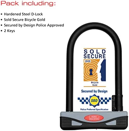 BURG-WACHTER 272S Sold Secure Gold Aproved D Lock, Grey/Black, Medium