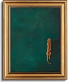 Gold Framed 3D Textured Wall Art, Vintage Green Cheetah Canvas Prints, Minimalist Emerald Green Leopard...