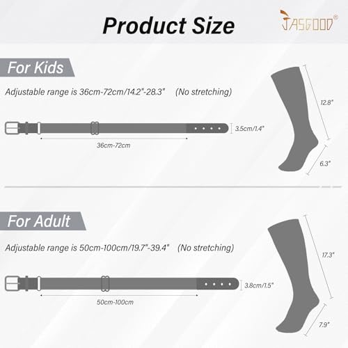 Image of JASGOOD 2 Pack Baseball Socks and Belt Combo Set Softball Socks and Belts Elastic Waist Belt for Youth and Adult Boys