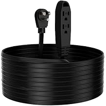 K KASONIC - 25-Feet 3 Outlet Extension Cord, 1 Pack, Triple Wire Grounded Multi Outlet, UL Listed 16/3 SPT-3, 13 Amp, 125V, 1625 Watts, Black