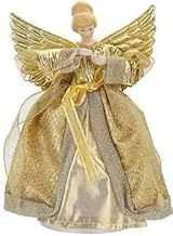 Toyland® 21cm (8") Tree Top Angel - Christmas Tree Decorations - Gold or Silver (Gold)