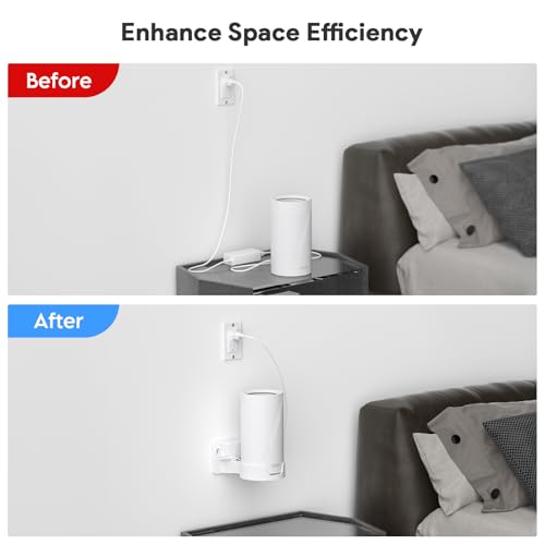 Image of XLTTYWL Wall Mount for TP-Link Deco WiFi 7 Mesh, White, 1 Pack | Fits Deco B25-Outdoor /BE65-5G /BE75 /85 /95 & BE17000 /22000 /33000, Durable ABS, Space-Saving Design, Secure Mount