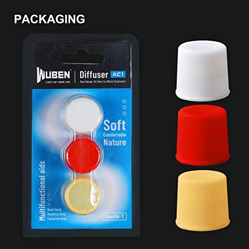 Image of WUBEN AC1 3 Colors Flashlight Diffuser Durable Compatible with 24.5-26mm Diameter Lamp Caps for C3 L50 L50S TO40R TO46R Flashlight