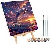 【Peinture Numero Kit】: Ensemble complet de peinture par numéros adulte. Contenu : 40x50cm (16x20in) toile pré-imprimée (Sans Cadre), kit de peinture acrylique, pinceaux, référence de toile numérotée, crochets métalliques