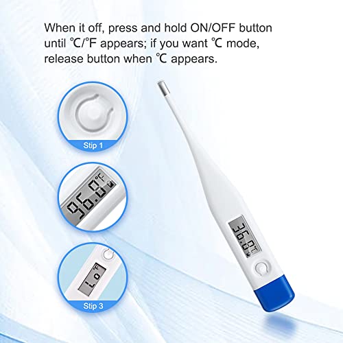 Berrcom Digital Thermometer For Adults And Kids, Oral And Underarm Thermometer For Fever With 30 Seconds Fast Reading, C/F Switchable Rectal Thermometer For Babies (Dt-007) #TOP5