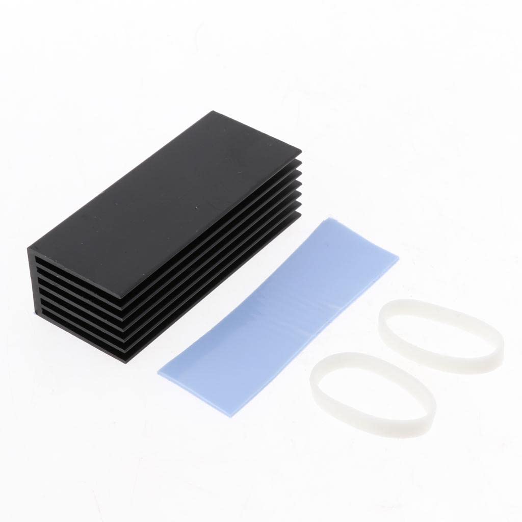 NVMe M.2 SSD Aluminum Heatsink Cooling Kit w/Silicone Thermal Pad - Black