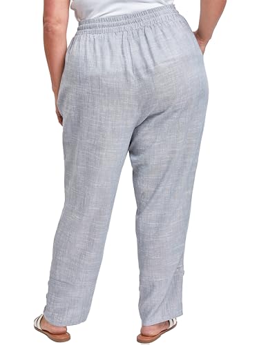 Royalty For Me Womens Women´s Plus Linen Button Hem Flood4