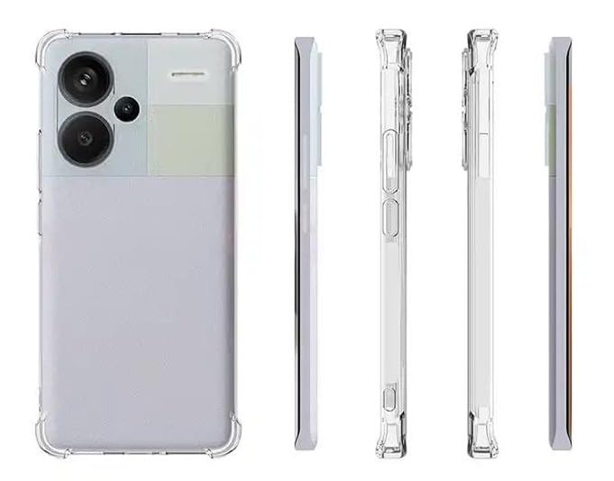 Image of BOXXO Flexible Back Cover for Mi Redmi Note 13 Pro Plus 5G | Back Cover Transparent Clear Shockproof Case Four Corner Protection | Slim Protective Mobile Phone Cover for Redmi Note 13 Pro Plus