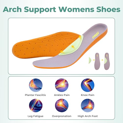 Image of Autper Plantar Fasciitis Shoes Women Walking Arch Support Tennis Casual Athletic Nurse Orthotic Sneakers for Foot Pain Relief