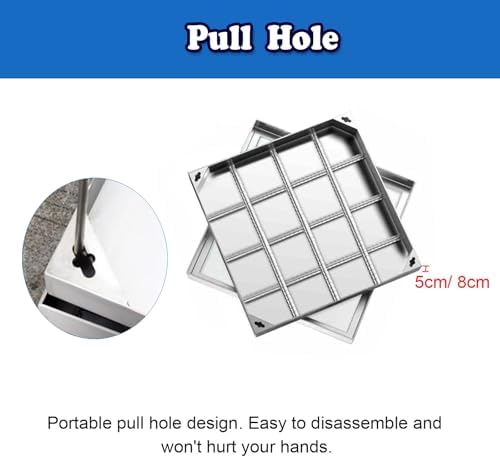 カスタマイズ可能な目に見えない浄化槽カバー - 駐車場/高速道路用の高耐久耐荷重マンホールカバーとフレーム（90x55cm / 35