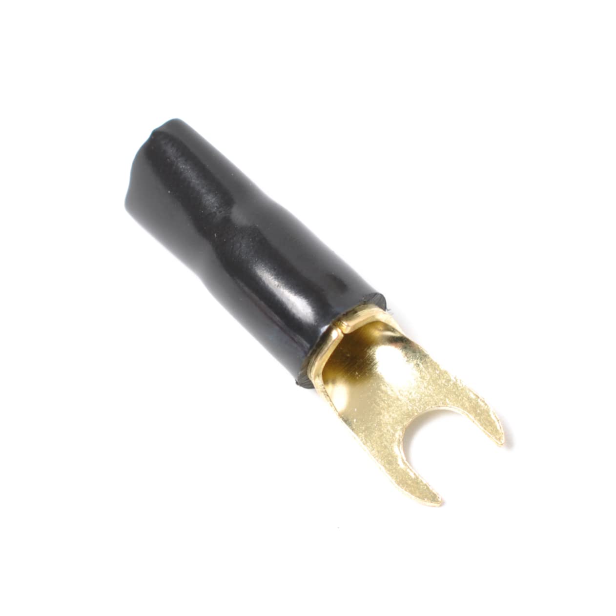 VILLFUL 10 Pairs Copper Spade Crimp Connectors Speaker Wire Connectors Gold Plated Connector Crimp Barrier Spades 8ga Terminal Crimp Terminals Spade Terminal
