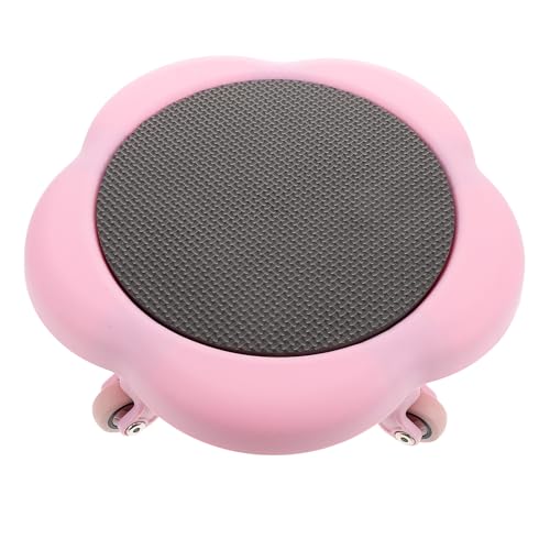 Rueda deslizante abdominal de 5 ruedas rosa para un entrenamiento de core estable en casa