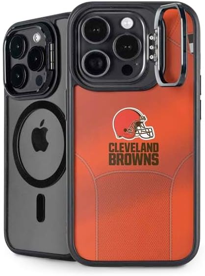 Skinit Kickstand Phone Case Compatible with iPhone 15 Pro Max - Officially Licensed NFL Cleveland Browns Alternate Distressed Design