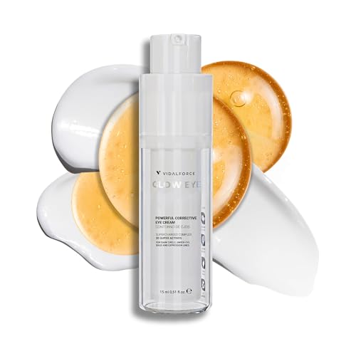 GLOW EYE Contorno occhi naturale con Acido Ialuronico Full-spectrum, Retinolo incapsulato con Bakuchiol, Caffeina, Collagene Idrolizzato, Vitamina C, Contorno occhi antirughe per donna e uomo 15ml