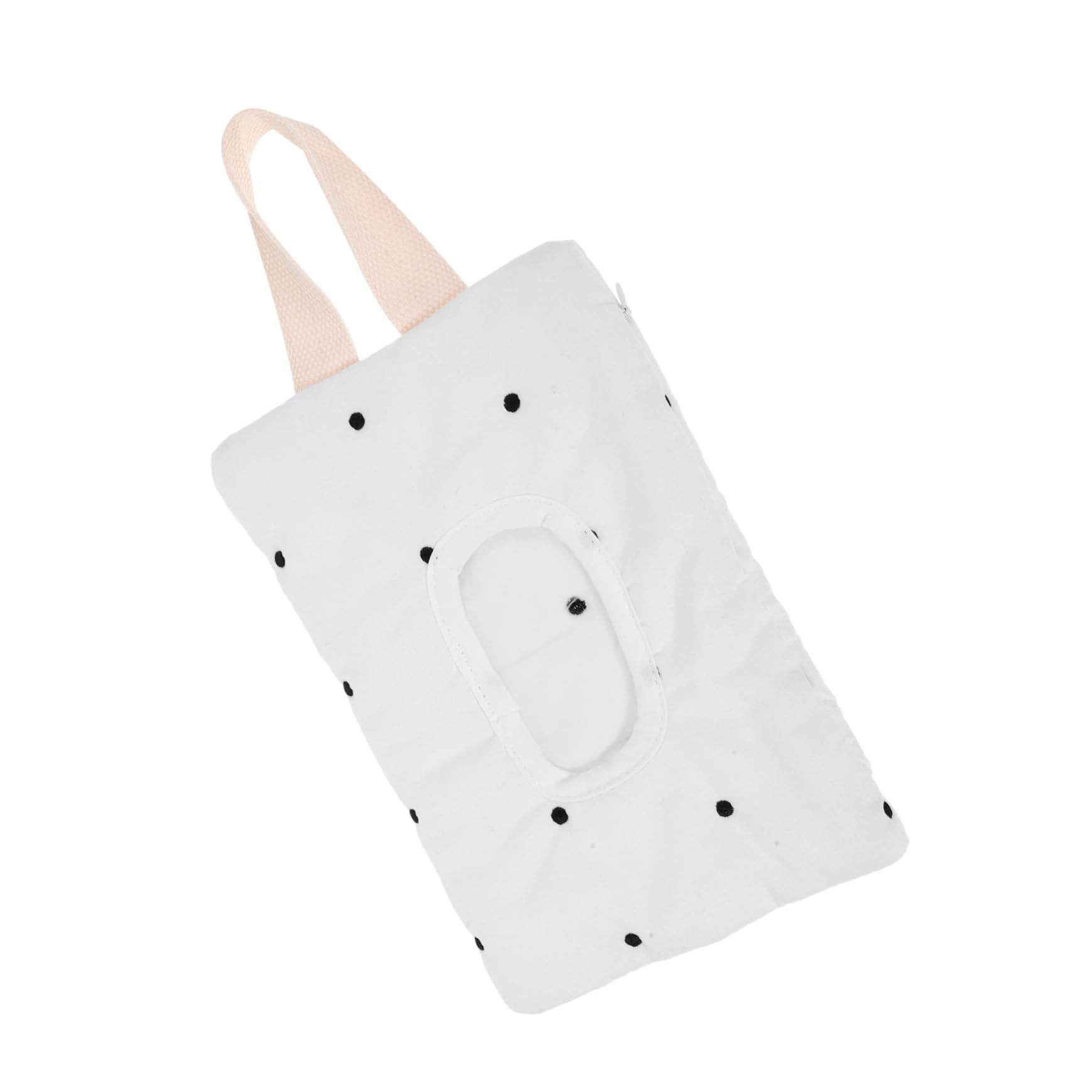 Yardwe 5 Stück kleiner Tücherspenderbeutel wischen Handtuch Spender wiederverwendbar Tragbare Tücherbehältertasche Behälterbeutel für Feuchttücher Baumwolle Beige