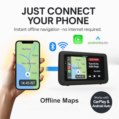 Image of Modorwy Original QLED 9 inch Zlink Car Android Stereo | OS 13 | 2GB+32GB | Display Support Car Play & Android Auto | incl. AHD Rear Camera & Frame Compatible with Maruti S-Presso 2019-1 Year Warranty