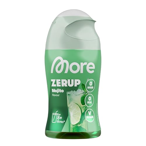 MORE Zerup Mojito 65 ml für bis zu 8 l Fertiggetränk zuckerfreier Sirup mit u.a. echten Fruchtextrakten vegan zero Kalorien - made in Germany