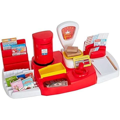 Casdon Post Office,Toy Post Office for Children Aged 3+, Equipped with Several Essential Items for Customers and Shopkeepers Alike Cover