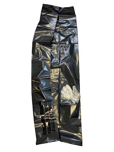 Preisvergleich Produktbild Economy Leichenhülle schwarz bis 130 kg Leichensäcke mit 3-fach Klebestreifenverschluss und Einweghandschuhe verbrennbar nach VDI 3891 Maße: ca. L 2340 x B 900 mm 1 Stück