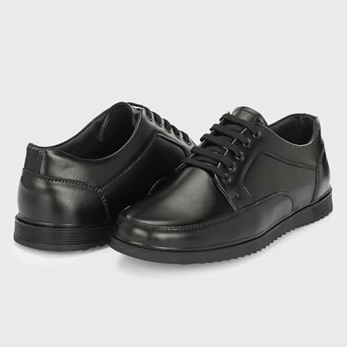 Image of Blue Leather by Centrino Genuine Leather Slip-On Men's Formal Shoe |Stylish with Soft Cushioned Insole |Trendy Non Lace-Up Design |Durable Leather with Anti-Skid Sole | Perfect for Formal Wear (3952)