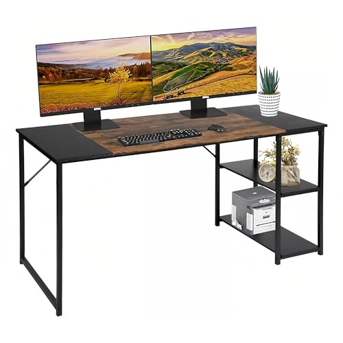 Catálogo para Comprar On-line Escritorios y mesas para ordenador , tabla con los diez mejores. 45 NEBULYN Escritorio Minimalista- Escritorio con Estante de Almacenamiento, Mesa de Ordenador Industrial Ideal, Mesa Home Office con Patas de Reforzadas, Ideal para Estación de...