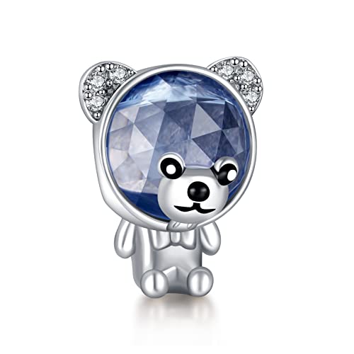 LaMenars Bleu Ours Charme 925 Perles En Argent Sterling pour Bracelets Halloween Bijoux D'anniversaire Cadeaux Femmes Filles Cover