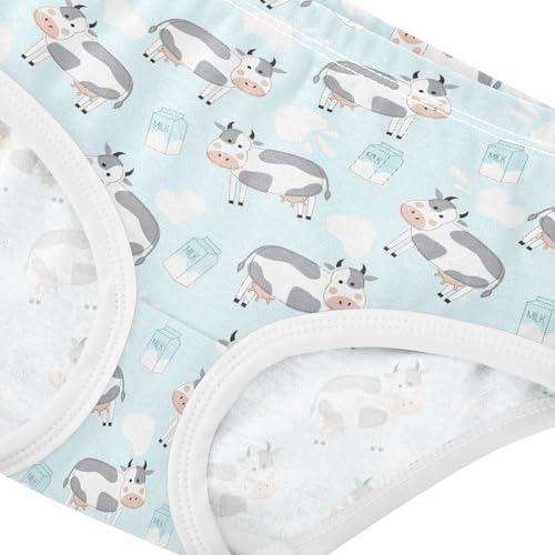 Little Girls' Soft Cotton Underwear Kids Breathable Comfort Cow Panties Briefs Toddler4