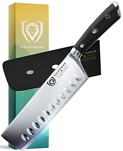 🛒 Crazy Deals DALSTRONG Nakiri Asian Vegetable Knife - 7" - Gladiator Series - Forged German Thyssenkrupp High-Carbon Steel - Sheath Included - NSF Certified