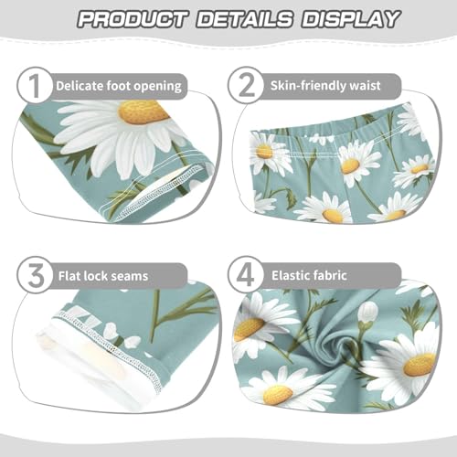 Girls' Leggings Flowers Floral Daisy Kids Yoga Tights Pants 1 Pack 208500723