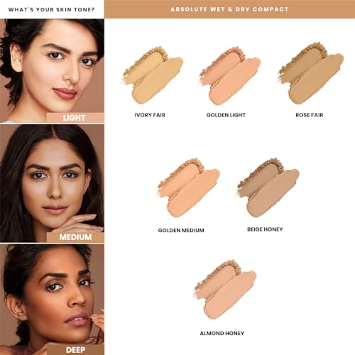 Image of Lakme Absolute White Intense Wet & Dry Compact, Rose Fair 02, Long Lasting With Spf, 9 g (Pack of 2)