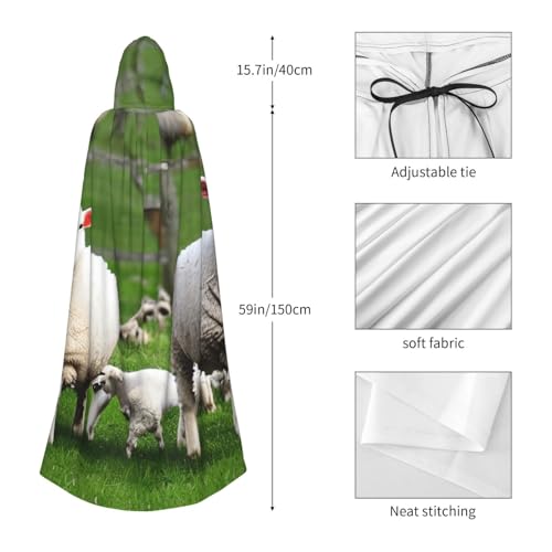 Cape à capuche motif mouton pour déguisement magique et fantastique - 2