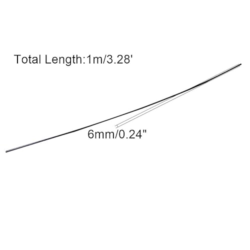Miniatura 4 de Bettomshin 3 varillas de polioximetileno POM de 0.236in de diámetro externo de 3.3ft de longitud de 3,28 pies de longitud redonda de plástico de