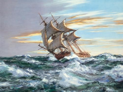 ART.COM Wall Art Print Dawn Chase by Montague Dawson, 24" x 18"