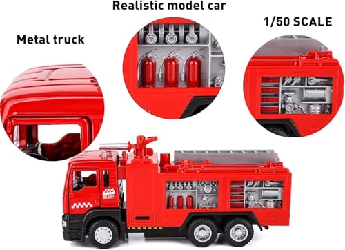 Image of Micro Fire Truck Toy with Light & Sound | Mini Rescue Vehicle for Kids Boys Age 3-7 Years | Red Fire Engine Play Toy for Birthday Gift, Pretend Play & Emergency Vehicle Collection