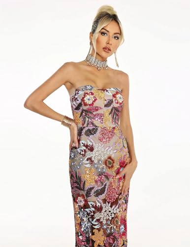 BELLA BARNETT Fashion Mini Orange Chiffon Trendy Pleated Dress Sexy with Long Flare Cocktail Dress3