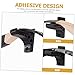 Toyvian 4pairs Wall Mounted Storage Rack Adhesive Stand Display Holder Easy to Install Black for Home and Storage