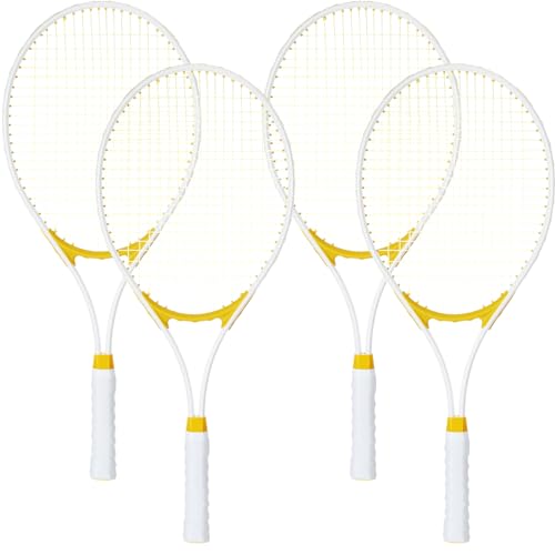 Liliful 4 Pcs Tennis Rackets for Adults Recreational 4 Players 27 Inch Tennis Racquets Lightweight Tennis Rackets Bulk for Women Men Tennis Training and Beginners with Overgrips and Carry Bag by Liliful - Used condition - US$58.09
