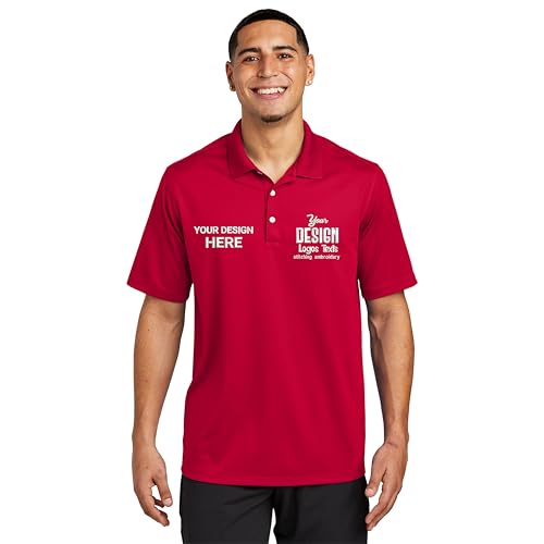 Men’s Personalized Polo Shirt with Embroidered Logo and Text, Custom Golf or Work Polo Shirt, Moisture Wicking Fabric, Breathable Material, Ideal for Business, Teams, Uniforms, Gifts2