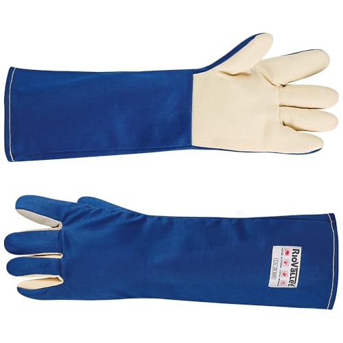 Luva de Proteção Térmica Industrial 5 Dedos com Palma em Aramida Radiant Heat 45cm - Rio Valley