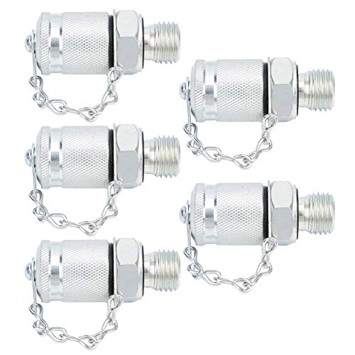 5Pcs Hydraulic Pressure Test Coupling Kit, Hydraulic Pressure Test Adapter, for PT/PPT Series Coupler(M14x1.5)