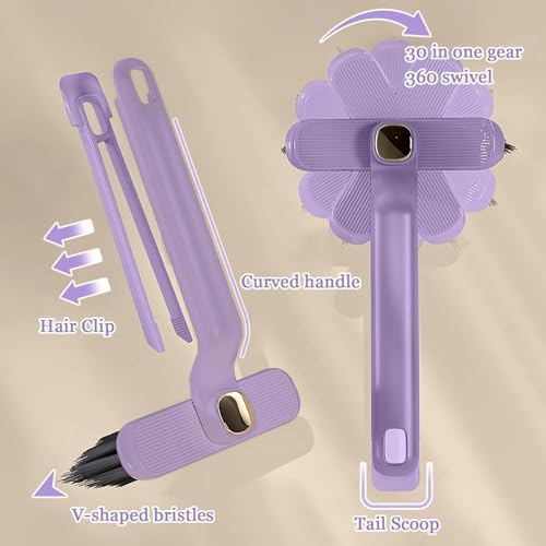 Image of Crevice Multi-Function Bathroom Plastic Cleaning Brush,Tiles Cleaning Brush,Hard Bristle Rotating Crevice Gap Cleaning Brushes for Bathroom,Floor Cleaner Brush Pack of 2