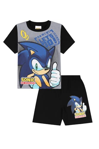 Image of Sonic The Hedgehog Boys Let's Go Short Pyjama Set (6-7 Years) Grey