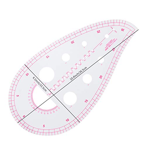 Newmay 6 Stlye Sew French Curve Ruler Metric Shaped Plastic Sewing Tools Measure Ruler For Sewing Pattern Making Design Diy Dress Clothing, Bendable Drawing Template Perfect For Designers And Tailors #TOP3