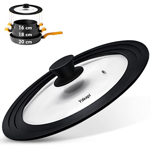 image for Ydeapi Universal Lid For Pans - For 16/18/20 cm Diameter Pots and Pans