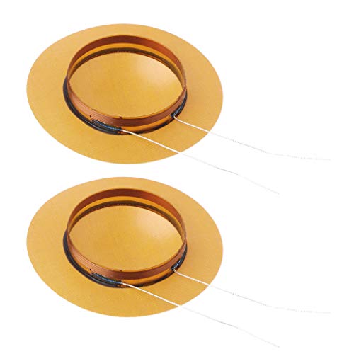XISAOK Tweeter Voice Coil Horn (Set of 2),Treble Speaker Resin Sound Film Diaphragm Brown 25.5mm