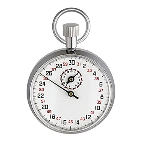 TFA Chrome-plated Stopwatch with Timer Cover