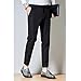 Maiyifu-GJ Men's Slim Fit Stretch Pant Solid Color Skinny Tapered Suit Pant Lightweight Wrinkle Resistant Business Trousers (Black,38)